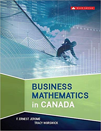 Business Mathematics in Canada 9th edition